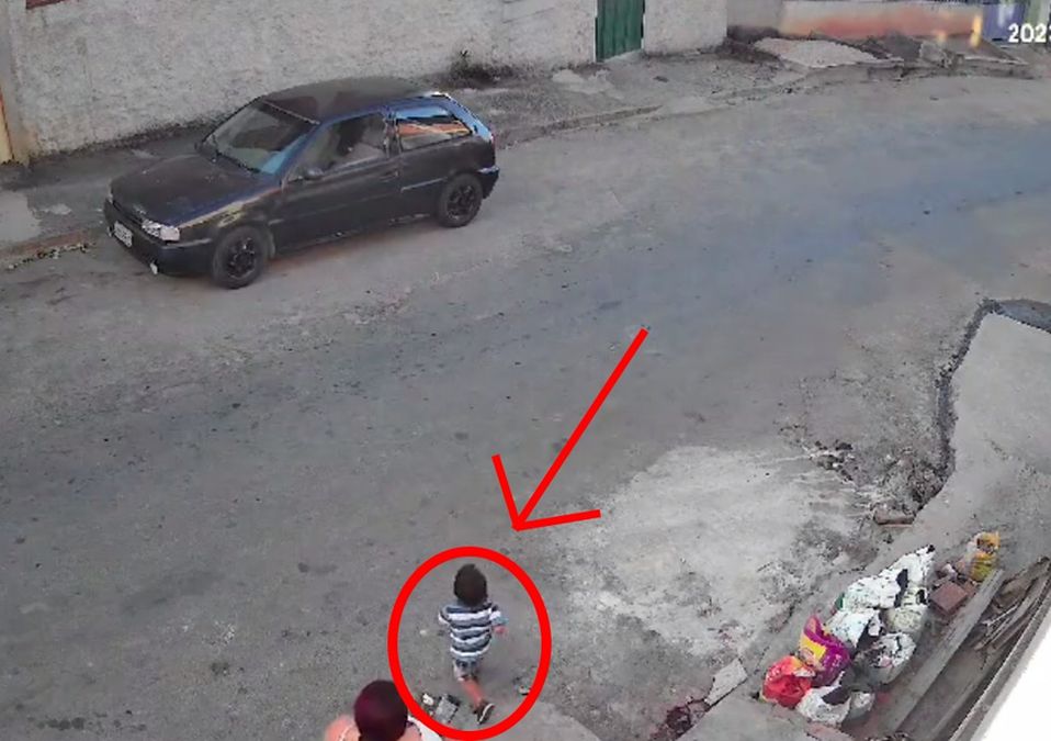 Niño que fue atropellado por un motociclista en Brasil / Especial