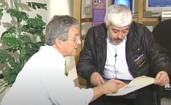 Arquitecto Héctor Benavides con Jaime Maussan. / Especial