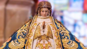 La Imagen de la Virgen de San Juan está hecha con pasta de caña de maíz. | Foto: Catedral de San Juan de los Lagos