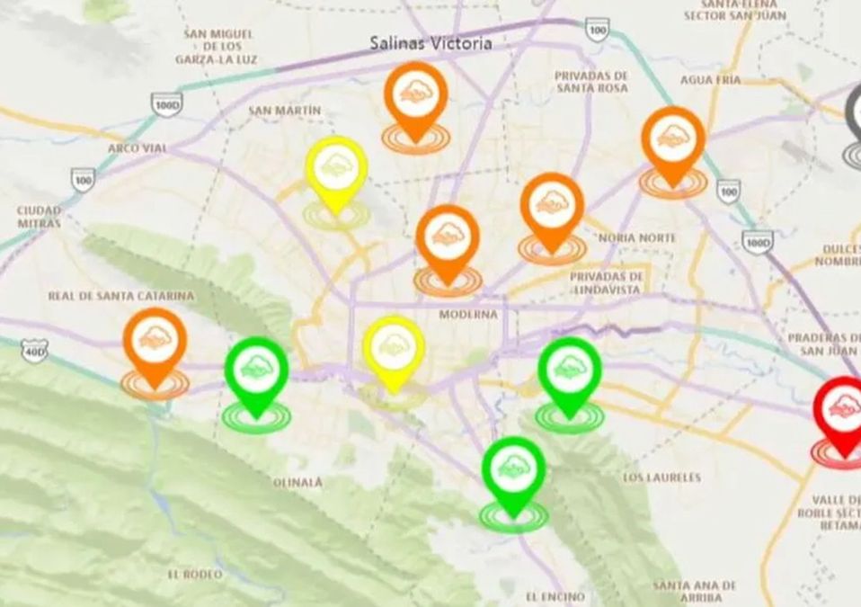 Área Metropolitana de Monterrey registra mala calidad del aire