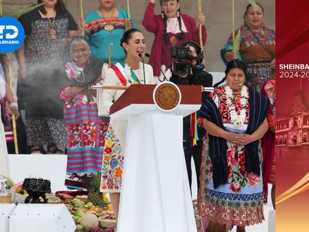 Claudia Sheinbaum brindó un discurso en la ceremonia de entrega del Bastón de Mando / Cuartoscuro