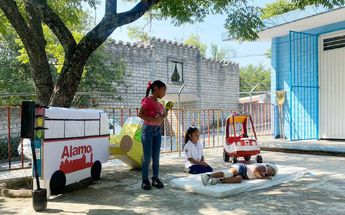 Recrean ‘mini Telediario’ en kinder de El Barrial | Pamela Villanueva