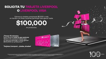 Solicita tu tarjeta Liverpool o Visa Liverpool y estrénala comprando en tiendas físicas o bien, desde la tienda en línea.