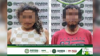 Pareja detenida en San Luis Potosí | Especial