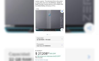 Oferta laptop gamer en Mercado Libre / TELEDIARIO