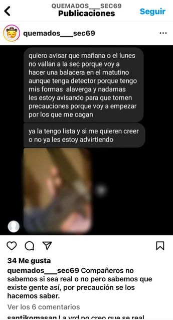 Amenaza de tiroteo en secundaria en Iztacalco / Facebook