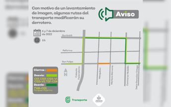 Gráfico de los cierres viales el 6 y 7 de diciembre / Gobierno de Jalisco