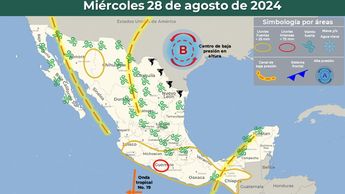Clima en México miércoles 28 de agosto
