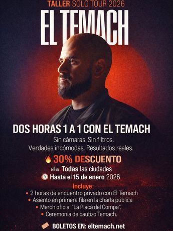 Así anunció El Temach sus talleres. | Foto Instagram