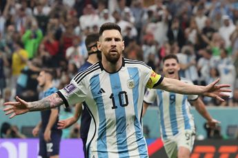 Lionel Messi festejando su gol ante Croacia / AFP
