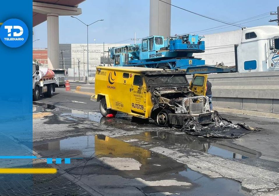 Incendio de camión sobre avenida Félix U. Gómez | Especial