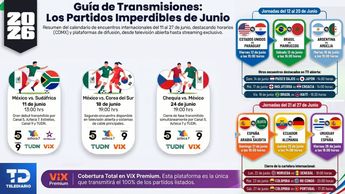 Guía de las transmisiones de los partidos imperdibles de junio en el Mundial 2026. | Sergio Ortiz