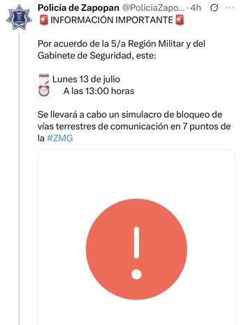 Aviso operativo de seguridad. | Policía Vial de Jalisco