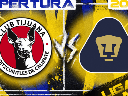 Xolos recibe a Pumas en el Estadio Caliente por la Jornada 6 del Apertura 2026.