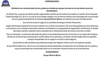 Grupo Bacis confirmó todo mediante un comunicado| Grupo Bacis