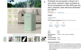 En Amazon también encuentras opciones de purificadores de aire. | Especial