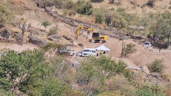 La retoexcavadora ha sido crucial para los trabajos de recuperación de curpos/ Especial