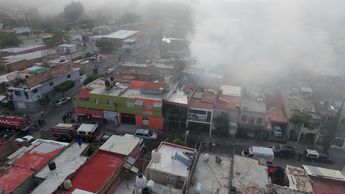 Columna de humo vista en la colonia Jalisco durante el incendio | Juan Carlos Munguía