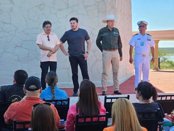 Samuel García en un evento en China, Nuevo León. | Fabricio Gallegos