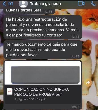 Chica consigue un empleo y la despiden después de 10 horas.