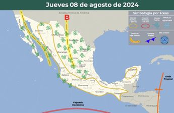 Clima en México 8 de agosto