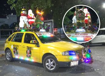 Así fue el 'Taxi reno' en Navidad.