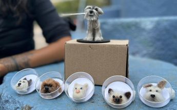 La diseñadora realizó la figura de su perrito con su pelaje /César García