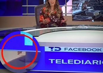 Mano se aparece en tranmisión de Telediario