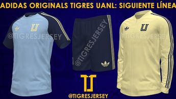 Otras playeras, chamarras y shorts conforman la colección didas Originals de Tigres / @jerseytigres