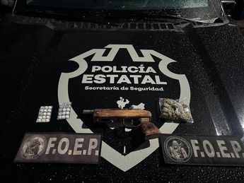 El hombre portaba el arma y estupefacientes en su mochila/ Especial