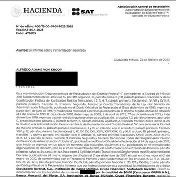 Alfredo Adame debería más de 9 millones de pesos a Hacienda.