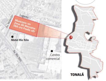 Ubicación del predio tomado en Tonalá. | Cortesía: Milenio