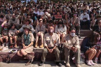 "La Tribi", trabajadores de todas las áreas de Africam Safari, participó en el evento del aniversario / Melanie Torres