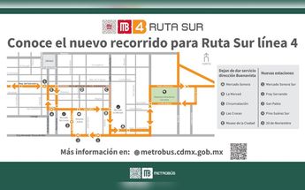 Nueva ruta, línea cuatro Metrobús