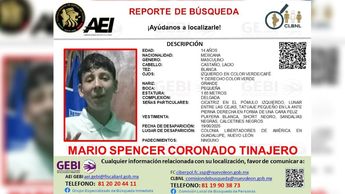 Mario Spencer Coronado Tinajero de 14 años.| Especial