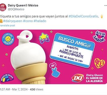 Cono gratis DQ
