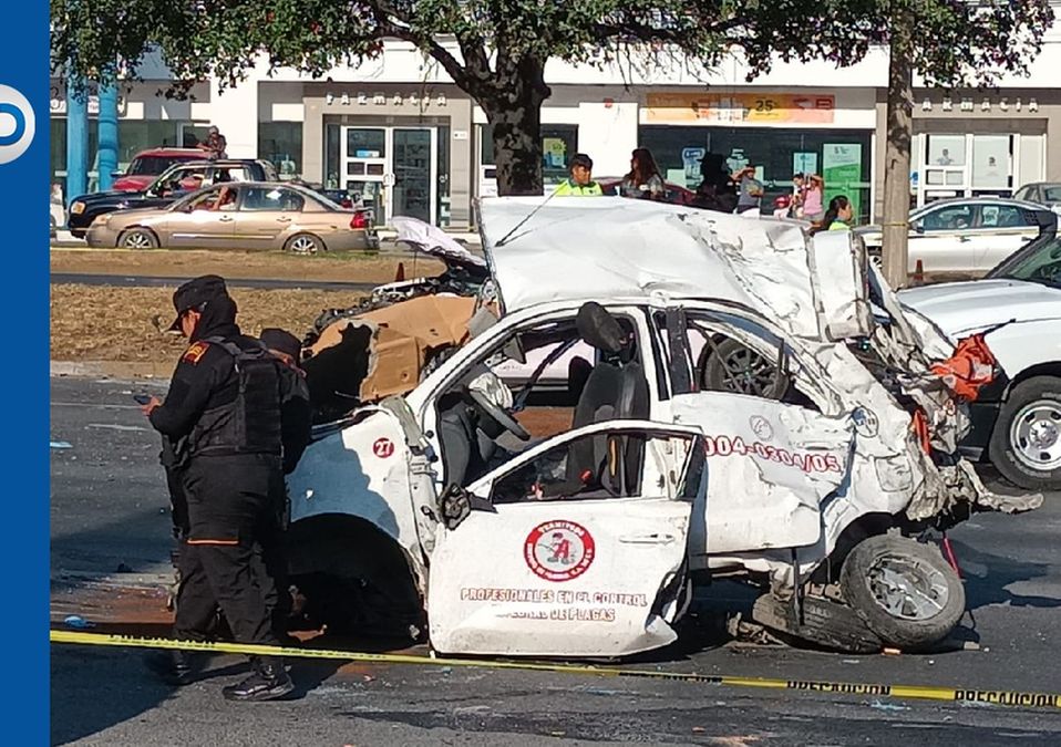 Choque an avenida Garza Sada en Monterrey. / Especial