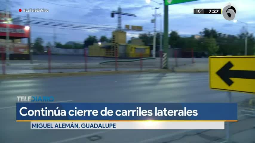 Continúa cierre en avenida Miguel Alemán por socavón 