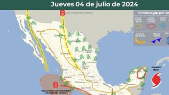 Clima México jueves 3 julio