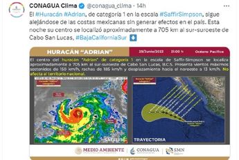 Huracan Adrian │ Conagua.