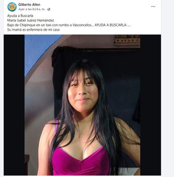 Un usuario de redes pidió apoyo para localizar a la joven desaparecida en San Pedro. | Especial