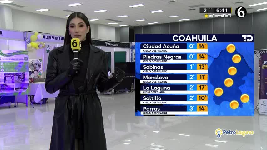 Pronóstico del tiempo para Laguna, con Fanny Ramírez- 23 de enero de 2025