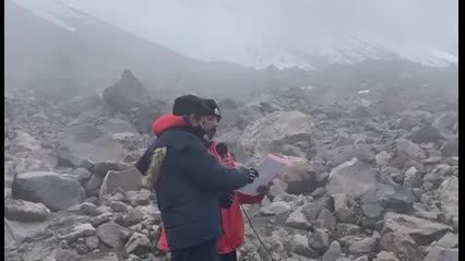 PUEBLA. MISA EN EL PICO DE ORIZABA