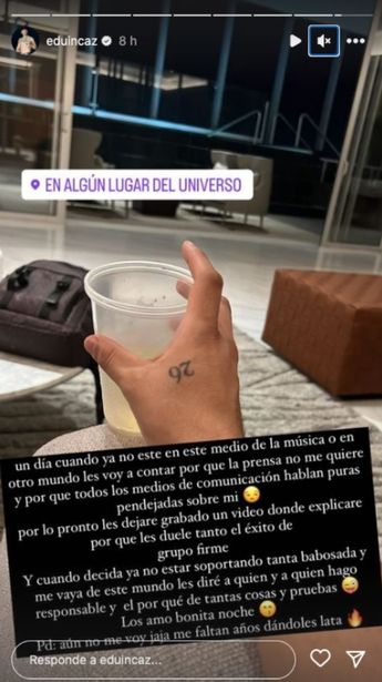 Eduin Caz alarma a sus seguidores con extraño mensaje en redes sociales