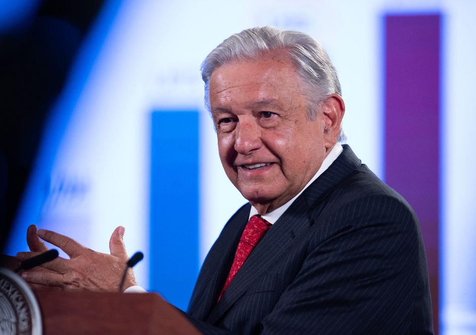 El presidente López Obrador en conferencia de prensa matutina. | Cortesía