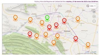 Nueve estaciones de monitoreo reportaron mala calidad del aire. | Cortesía