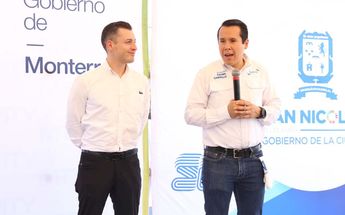 Daniel Carrillo, alcalde de San Nicolás (der.), junto a Luis Donaldo Colosio, alcalde de Monterrey. | Raúl Palacios