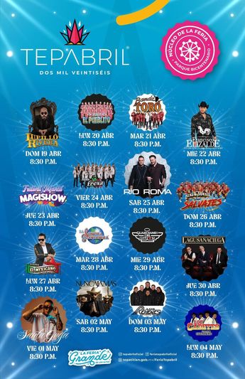 Eventos gratuitos con la entrada del Núcleo de la Feria Tepabril. | Foto: Feria Tepabril vía Facebook.