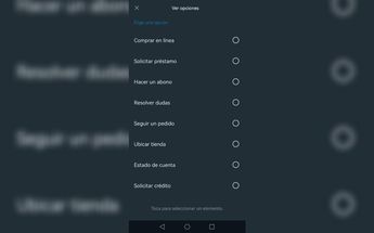 Menú de WhatsApp en Coppel