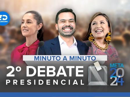 Los tres candidatos presidenciales se vuelven a encontrar en los Estudios Churubusco para el segundo debate / Antonio Texta.